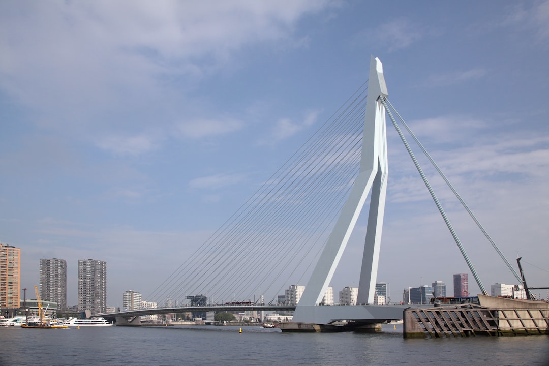 a very tall bridge over a body of water